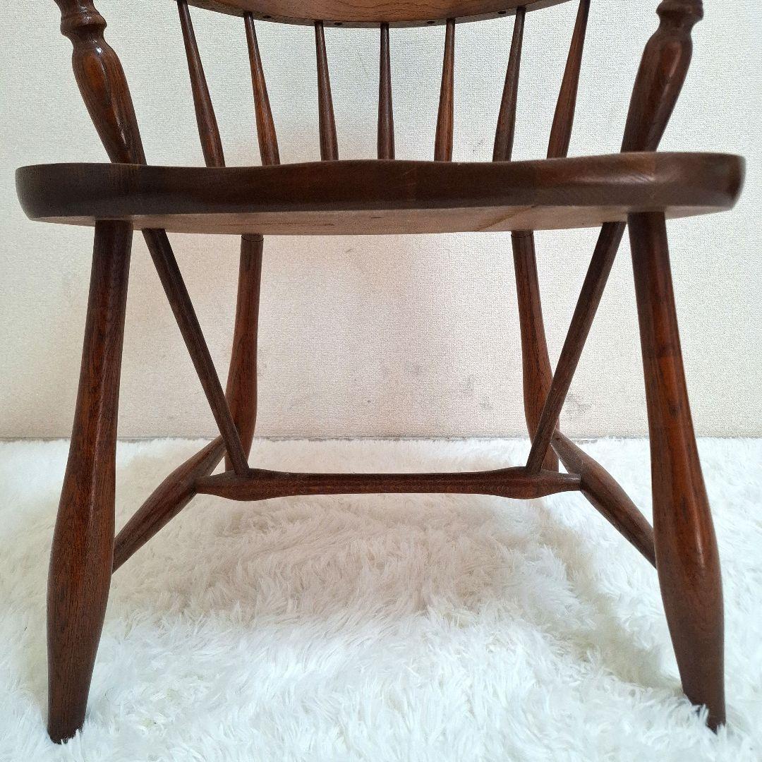 【美品】柏木工 かしわ 木製 背もたれ 肘掛け付き椅子 アームチェア