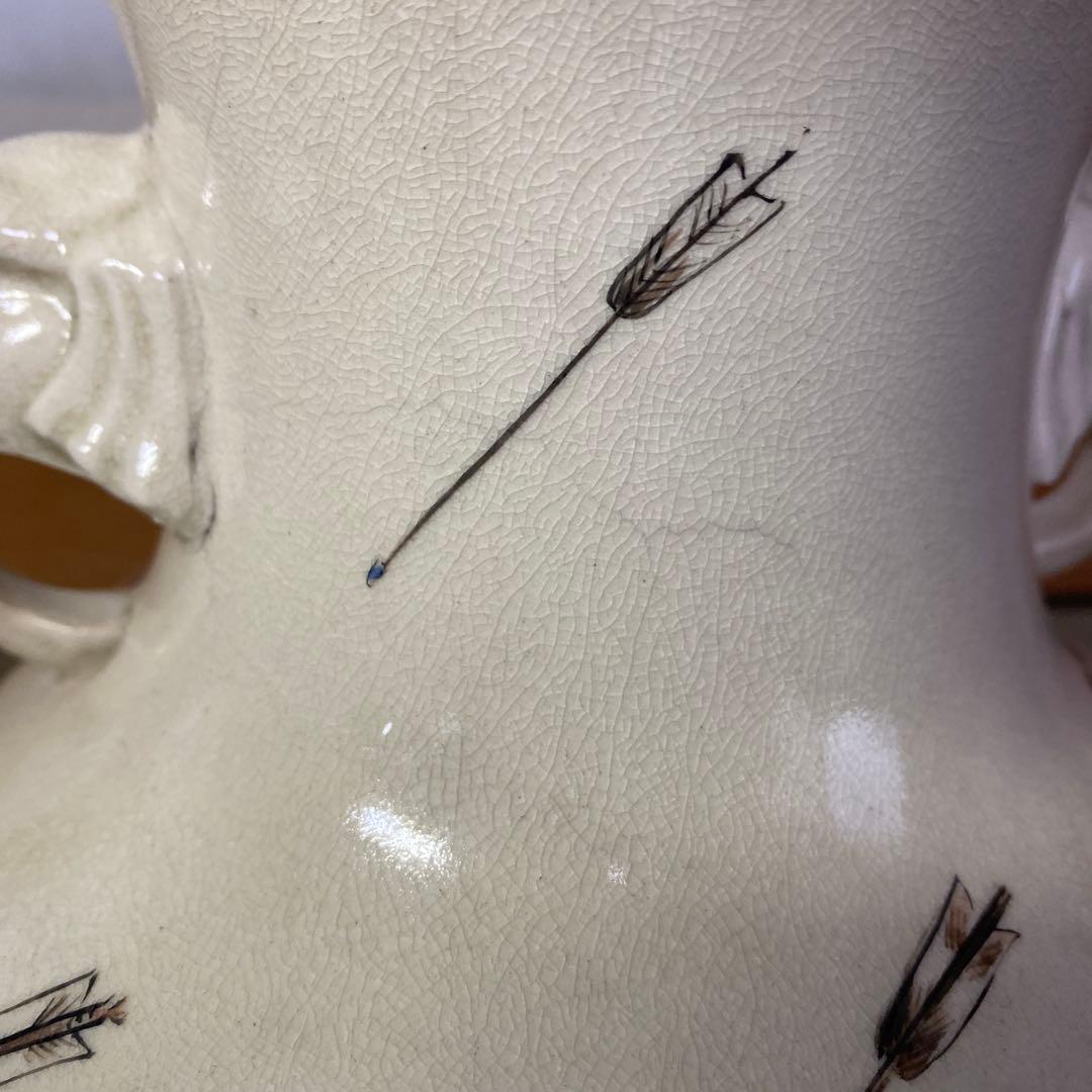 ヨーロッパ輸出里帰り薩摩焼武者図花瓶