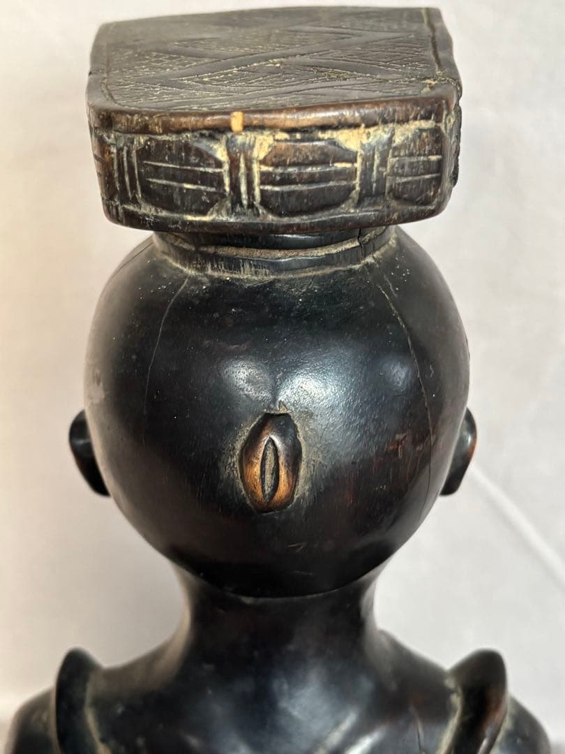 アフリカンスタイル 木製彫刻 約35cm