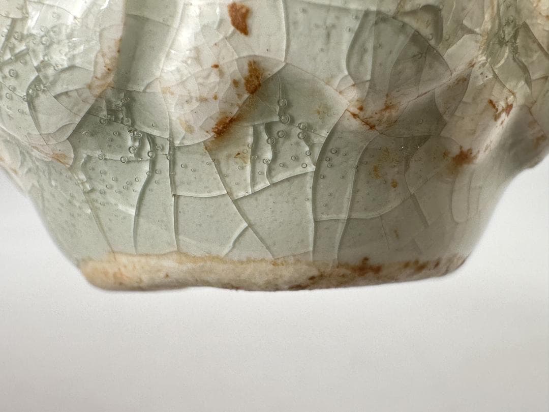 中国美術　宋時代　青白磁　影青　瓜形香合　蓋物　茶道具　時代　唐物　古物　古玩