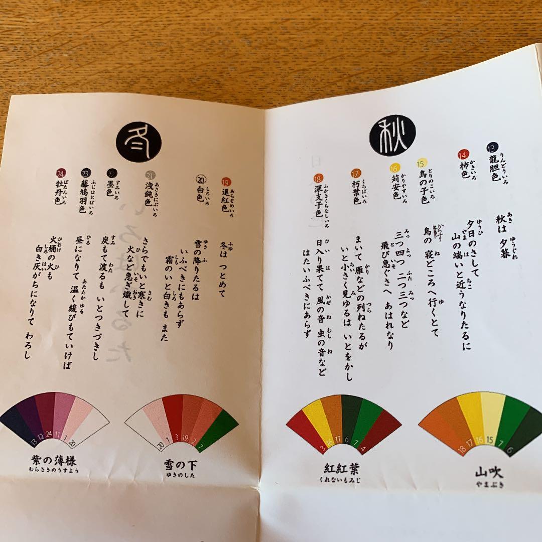 いろはかるた  着物地 日本の色