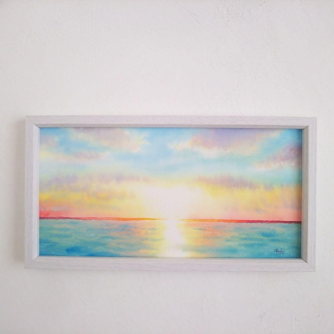 癒しの水彩画1104 sunrise