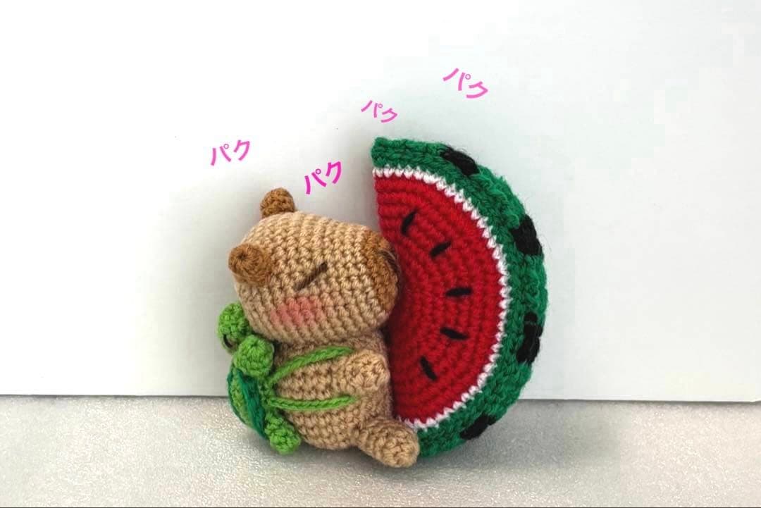 あみぐるみ　ハンドメイド　カピバラ　夏♡