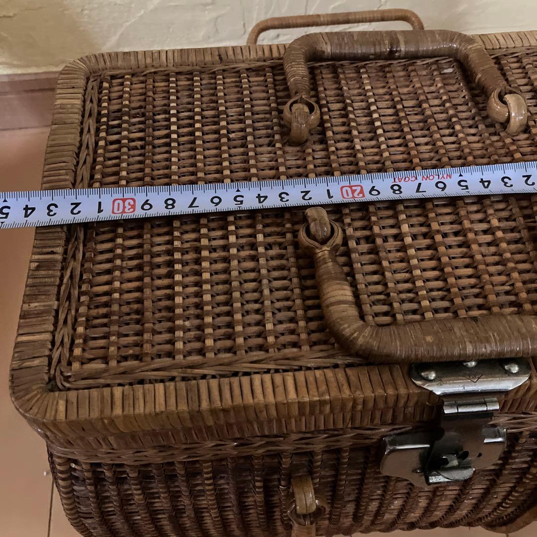 煎茶籠　アンティーク　鍵付き