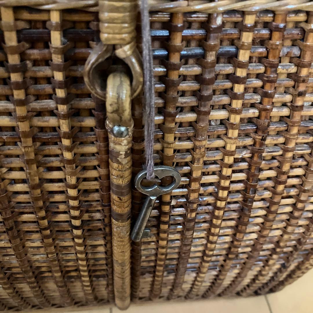 煎茶籠　アンティーク　鍵付き