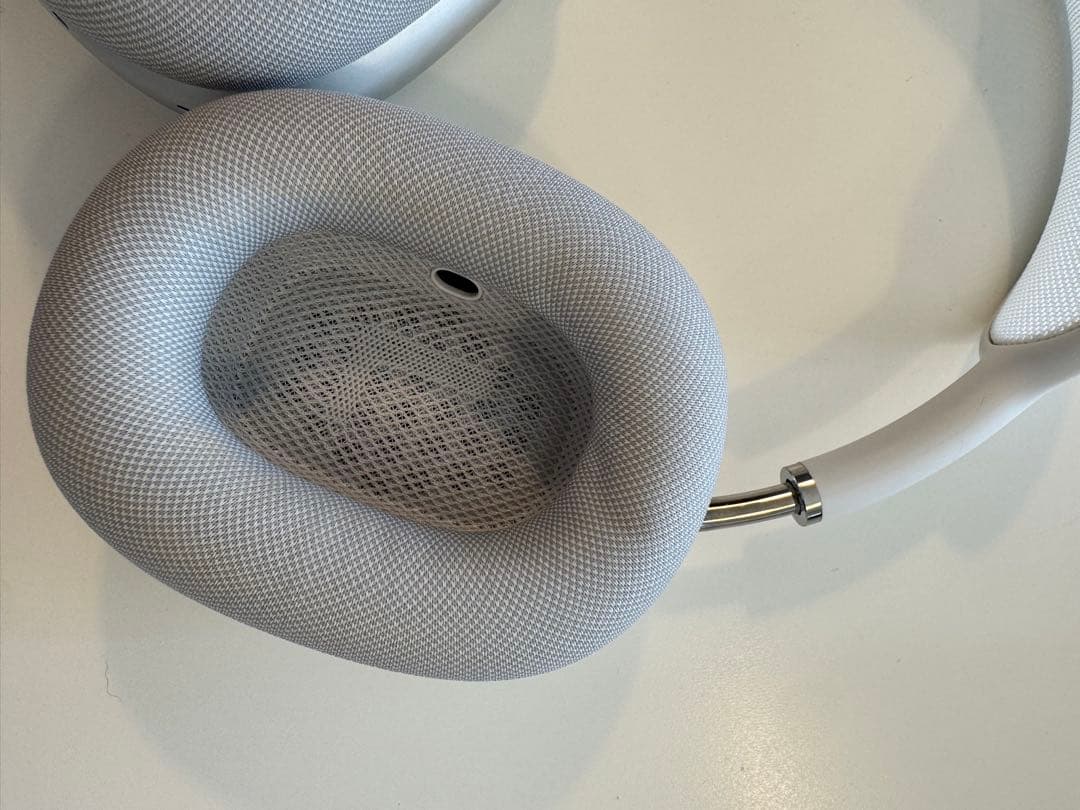 Air Pods Max ホワイト メッシュイヤーカップ ワイヤレスヘッドフォン