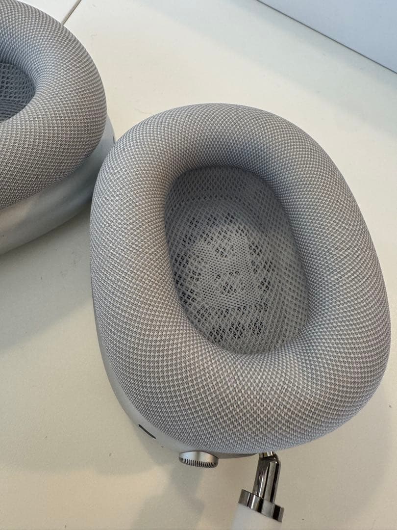 Air Pods Max ホワイト メッシュイヤーカップ ワイヤレスヘッドフォン