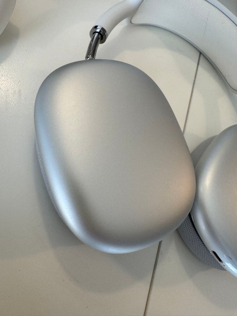 Air Pods Max ホワイト メッシュイヤーカップ ワイヤレスヘッドフォン