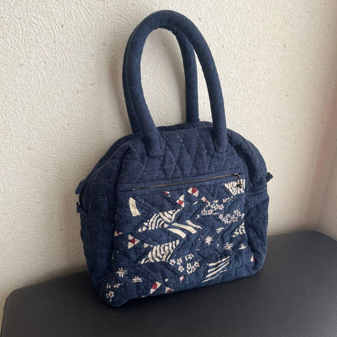 刺し子　パッチワーク　バッグ