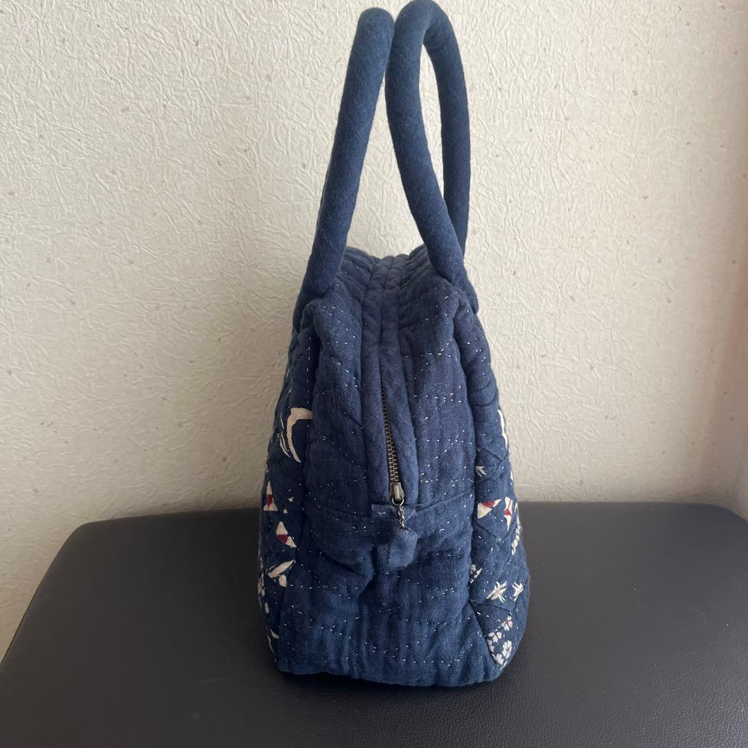 刺し子　パッチワーク　バッグ
