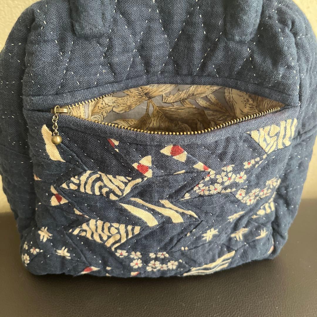 刺し子　パッチワーク　バッグ