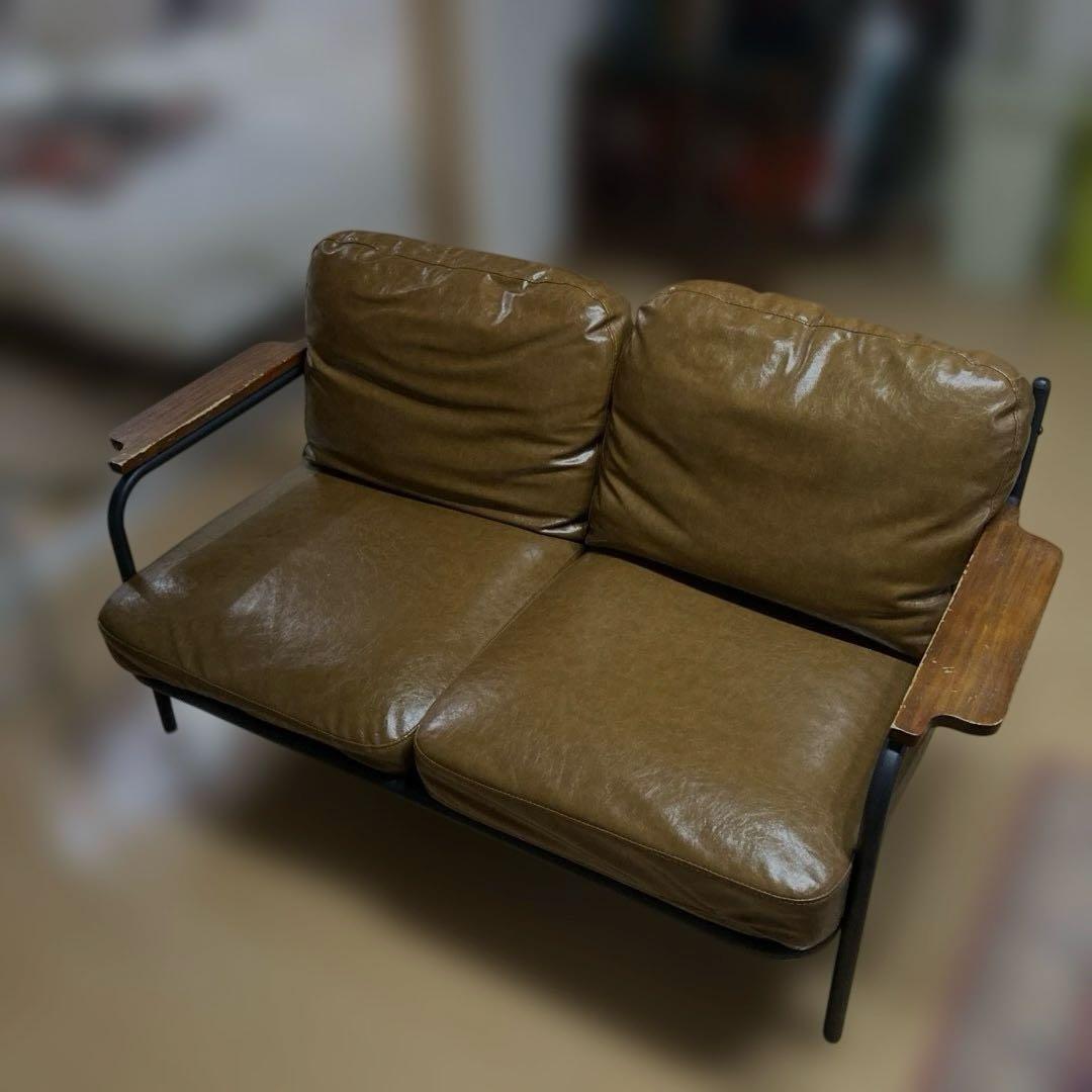 Sanctum ソファー 2人用 ヴィンテージキャメル 定価36000円