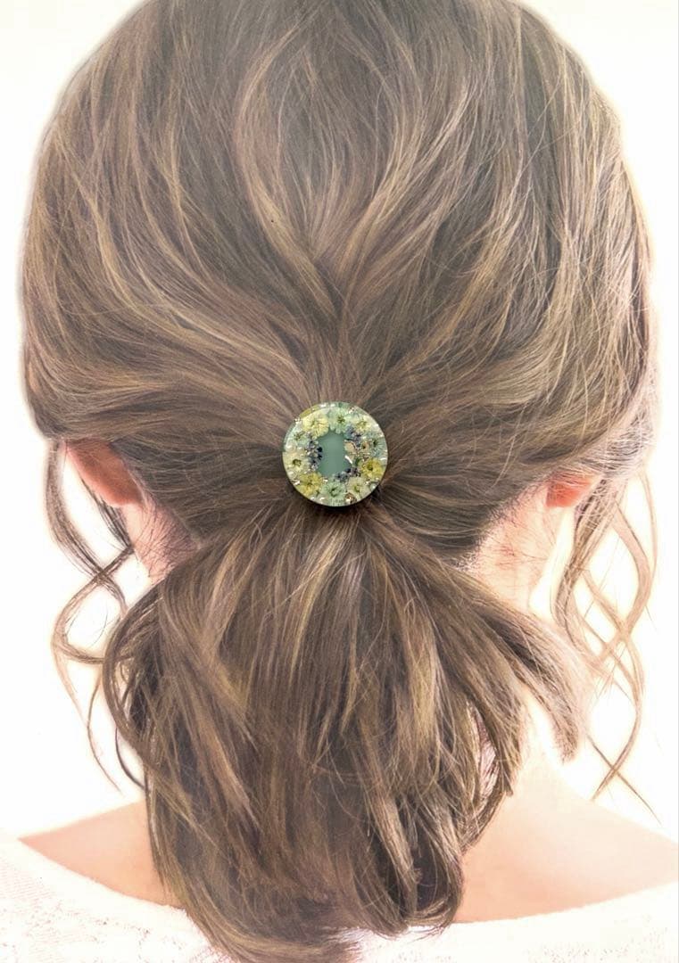 ハンドメイドレジンヘアゴム【B1390】