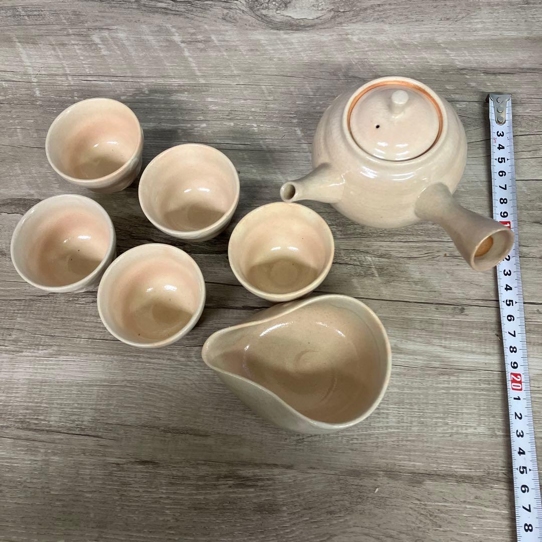 E-1 萩焼 茶器セット 湯呑み 横手急須 湯冷まし 煎茶道具 伝統工芸 陶器