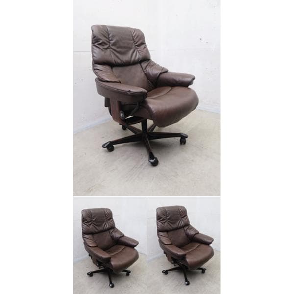 展示品■総革■エコーネス■ストレスレス■レノ■35万■キャスターチェア■