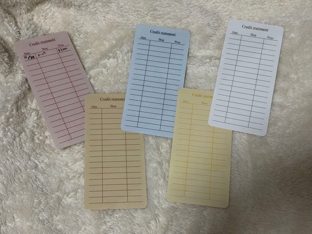 韓国人気♡No.18creditcard&No.26monthlyシーA6サイズ