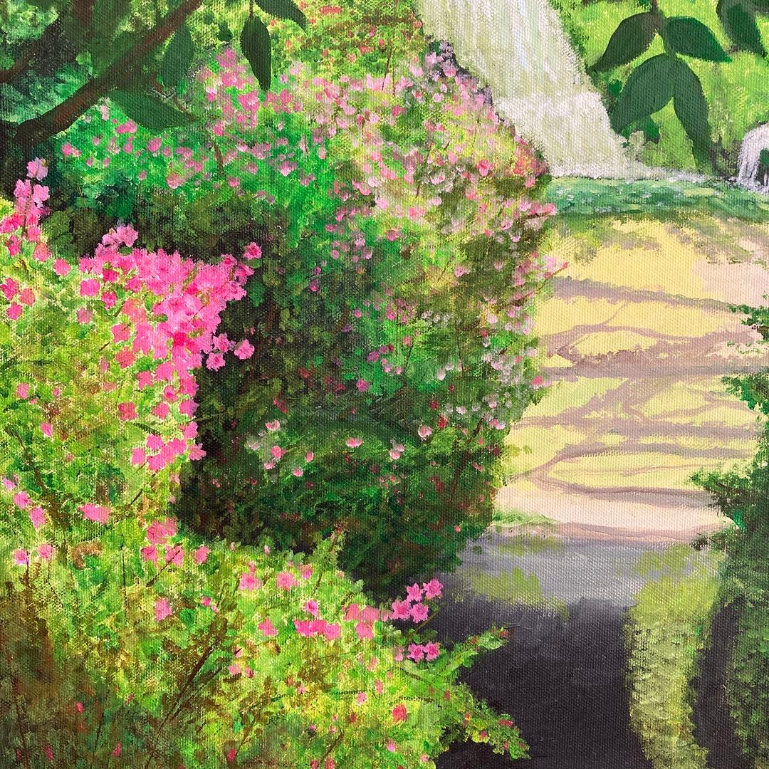 風景画 「木漏れ日」　油絵　F8