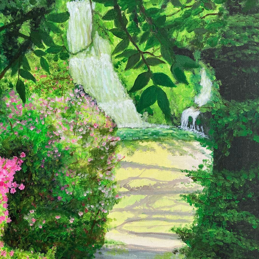 風景画 「木漏れ日」　油絵　F8