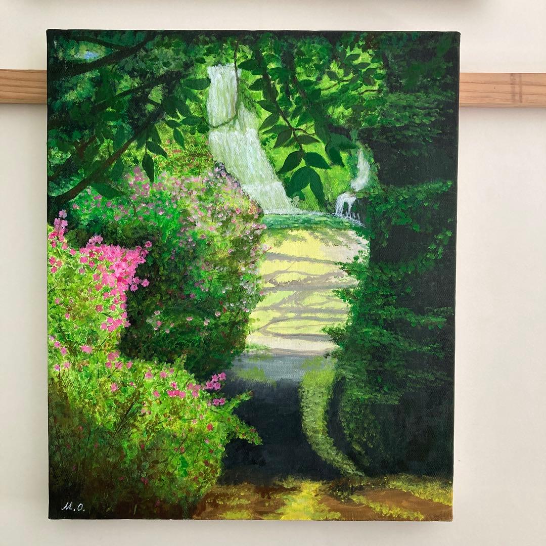 風景画 「木漏れ日」　油絵　F8