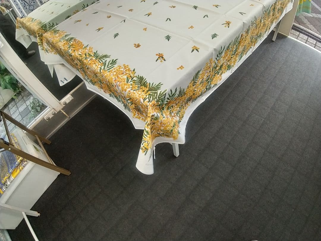 南仏プロバンスプリントミモザホワイト250✕150