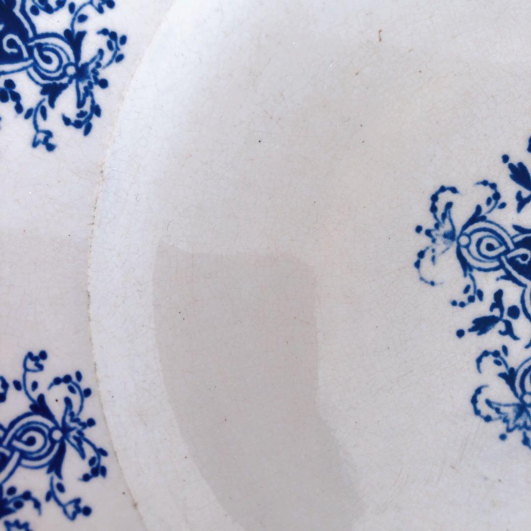 ヴィエイヤーボルドー　ルアン　ディナープレート　フランスアンティーク食器