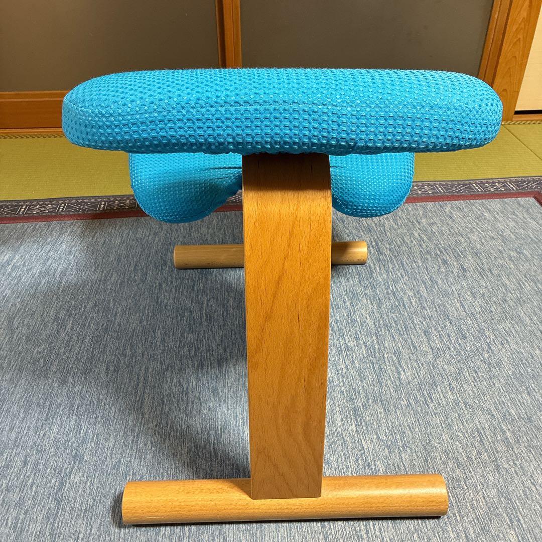 【良品】サカモトハウス バランスチェアイージー ネイビー カバー付き