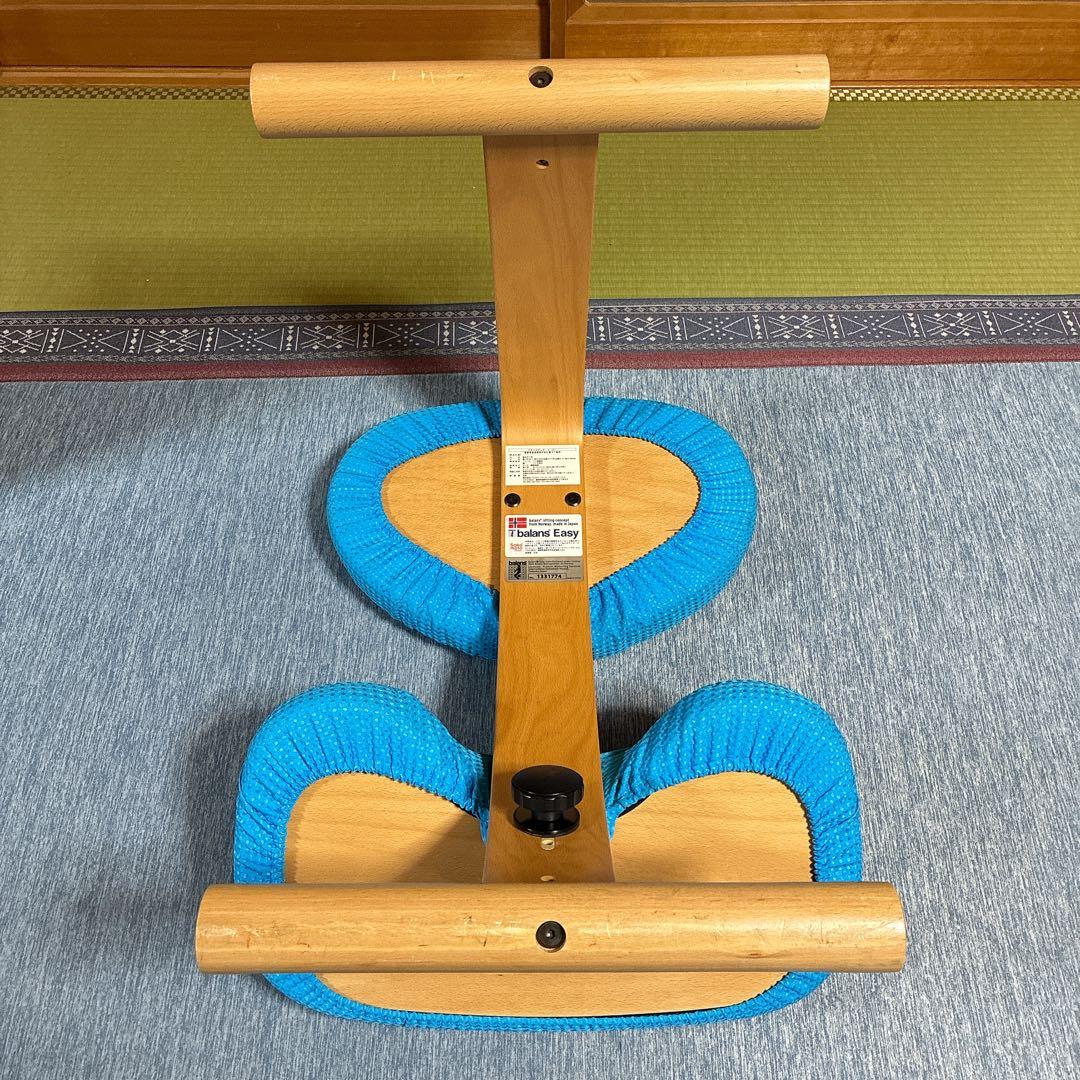 【良品】サカモトハウス バランスチェアイージー ネイビー カバー付き