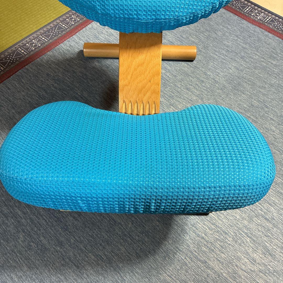 【良品】サカモトハウス バランスチェアイージー ネイビー カバー付き