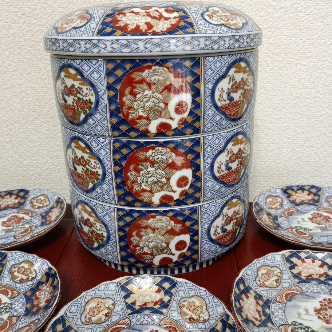 美濃焼　庫山窯　三段重箱　取り皿　5枚セット　新品未使用品