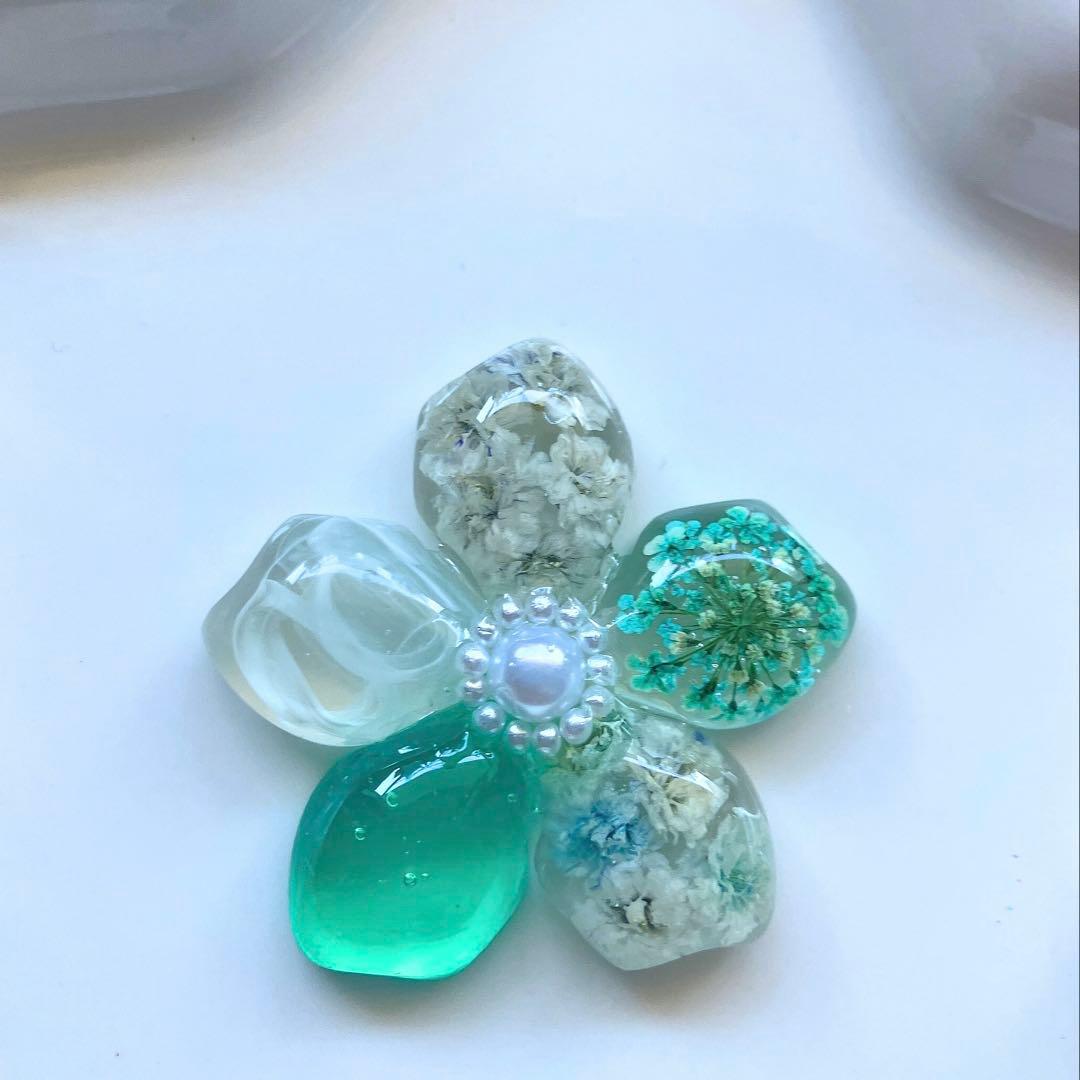 もちもち　お取り置き　1/19まで 花モチーフ　グリーン系◡̈♥︎