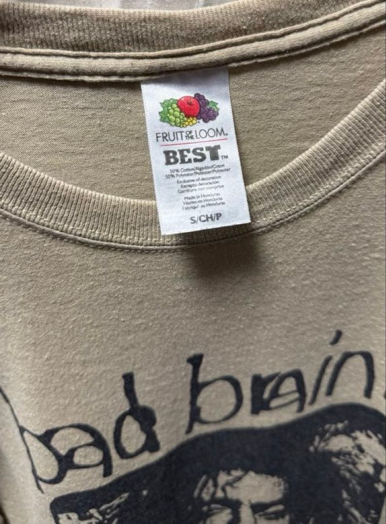 bad brains tシャツ　カーキ　i against i フルーツ