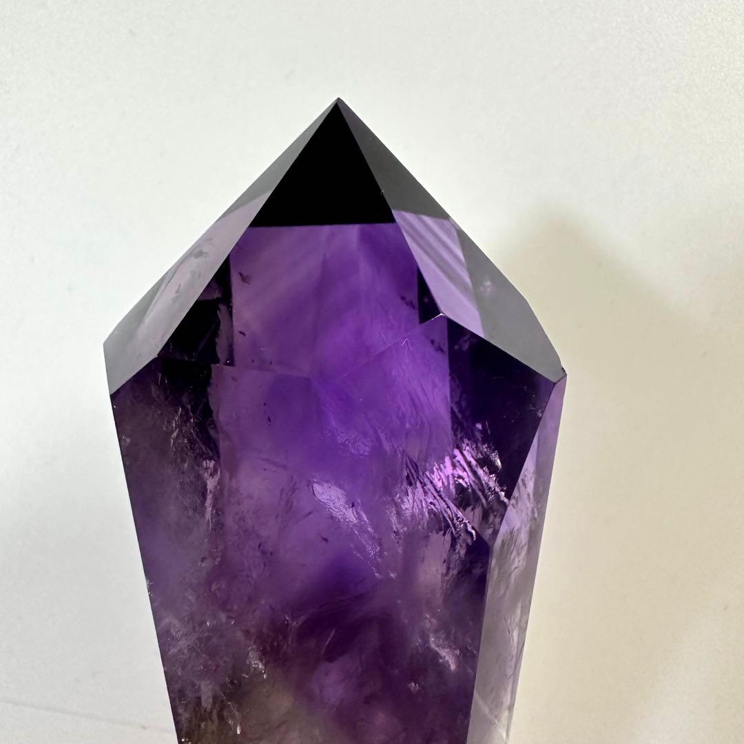 爆レア❗️ロマネサイト虹☆アメジストナチュラルポイントワンド ファントムA973