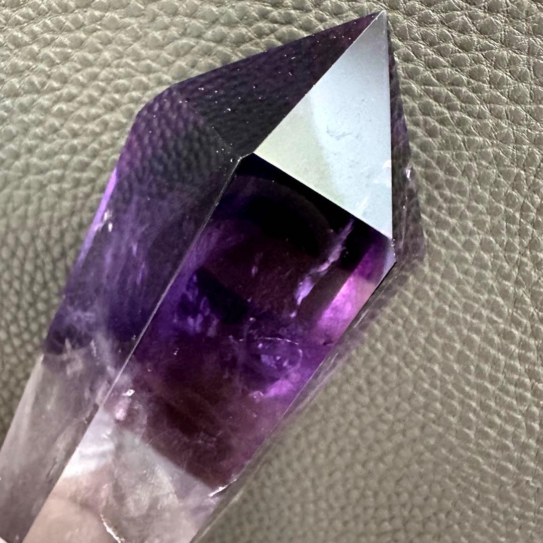 爆レア❗️ロマネサイト虹☆アメジストナチュラルポイントワンド ファントムA973