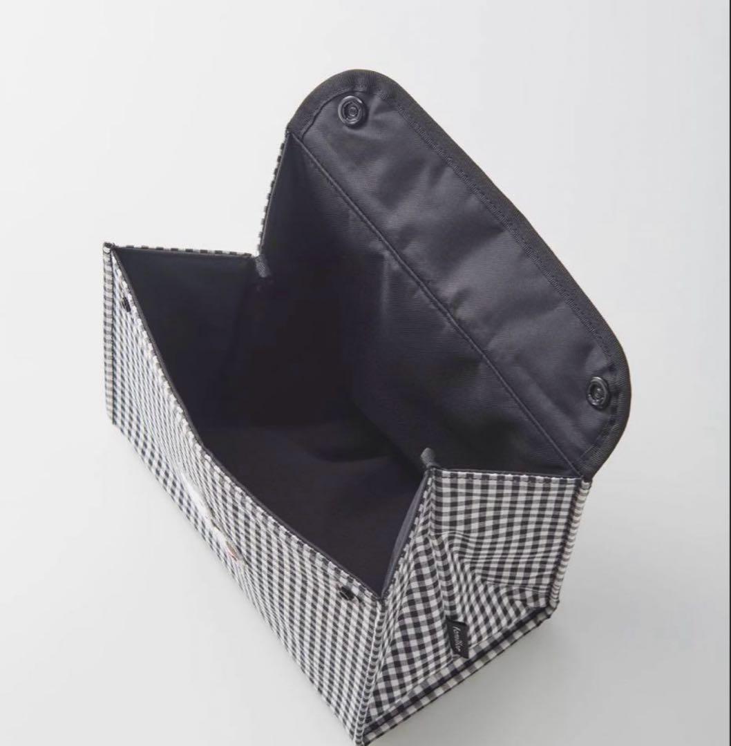 【美品】familiar ファミリア 保冷バッグ 保冷ポーチ ギンガムチェック