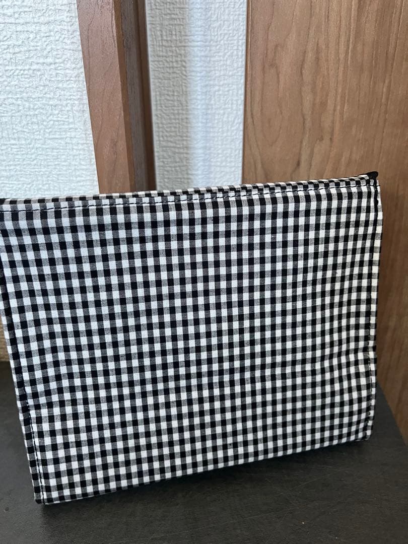 【美品】familiar ファミリア 保冷バッグ 保冷ポーチ ギンガムチェック