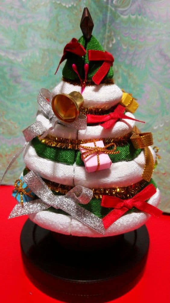 木目込み人形　クリスマスツリー