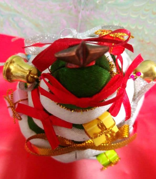 木目込み人形　クリスマスツリー