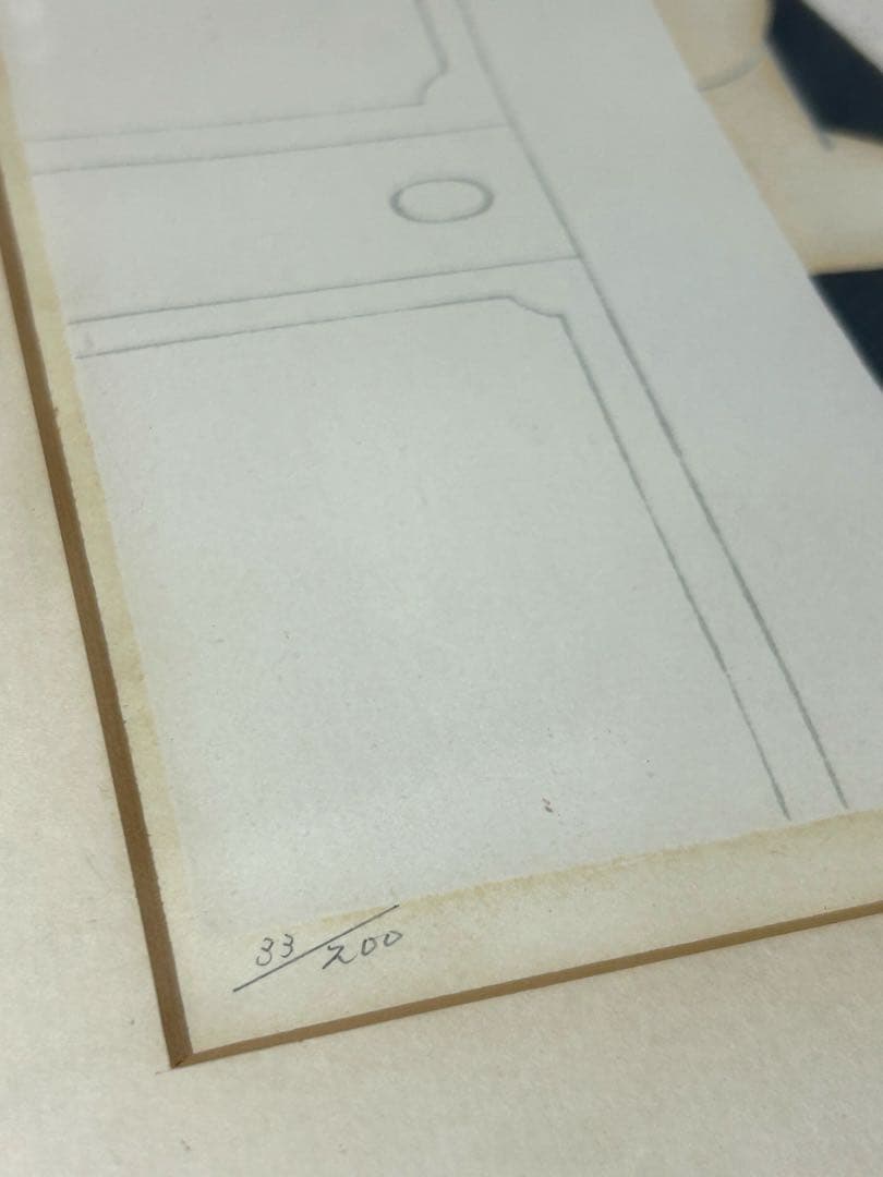 ヴィンテージ 平谷栄之助　リトグラフ　アトリエの少女 抽象画 23/200