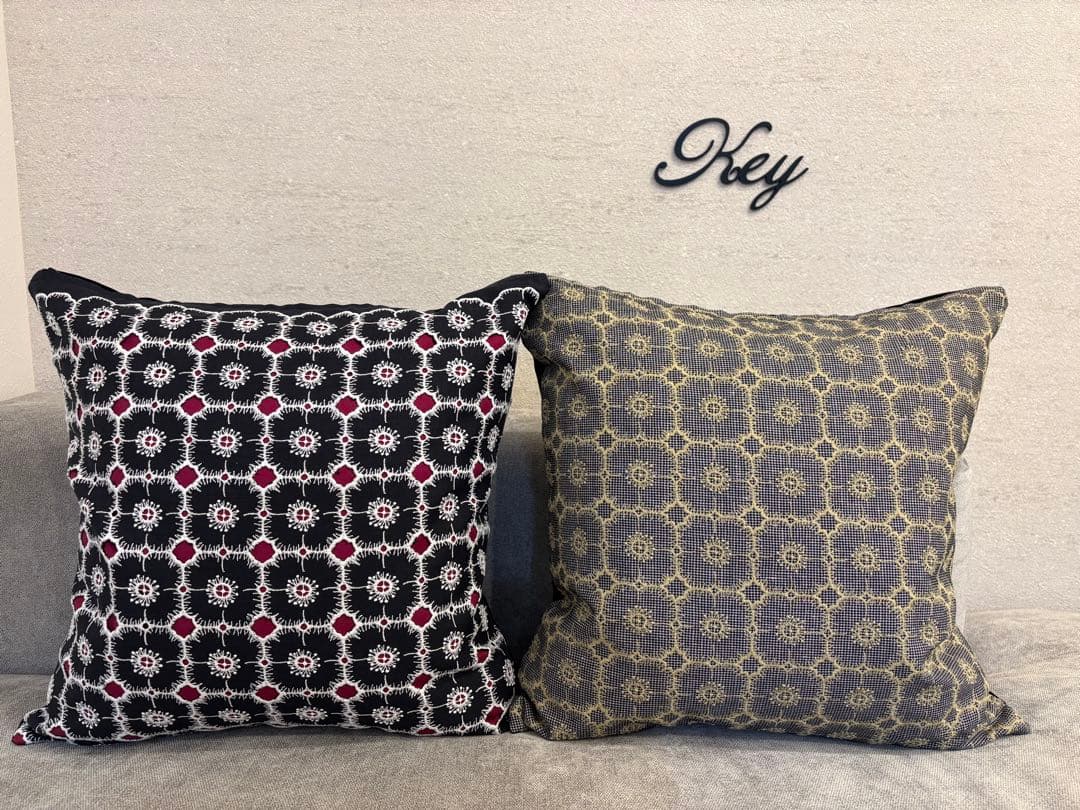 ミナペルホネン　ハンドメイド　クッションカバー★アネモネ　ネイビー