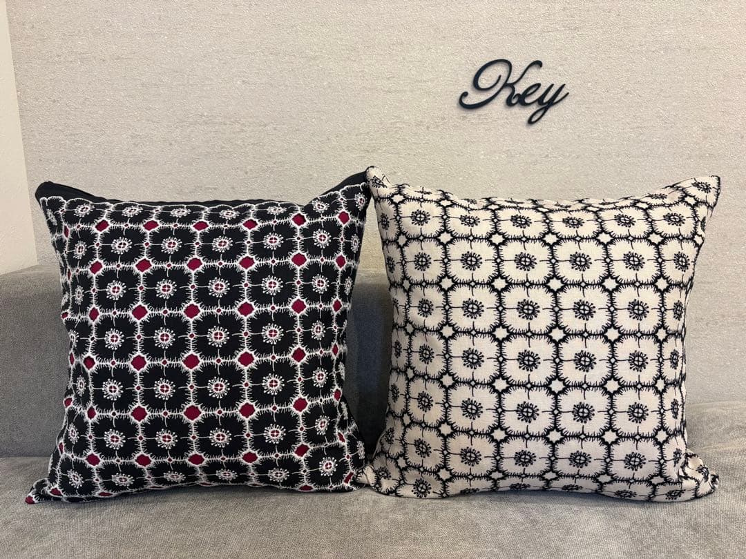 ミナペルホネン　ハンドメイド　クッションカバー★アネモネ　ネイビー