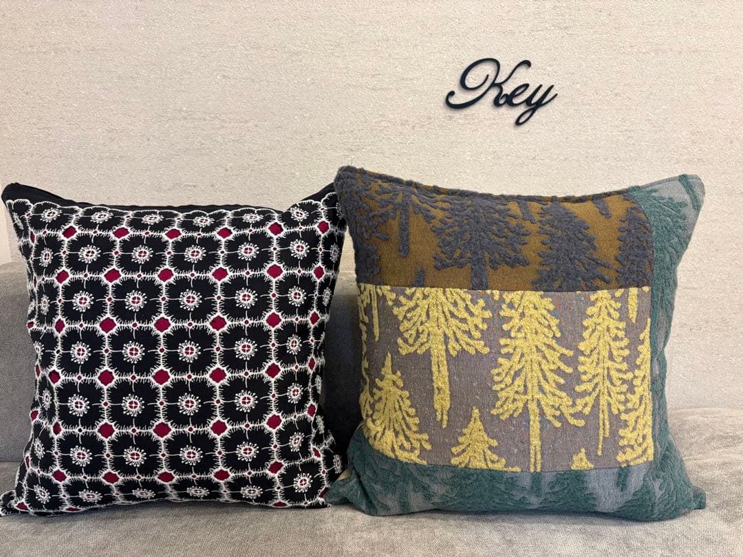 ミナペルホネン　ハンドメイド　クッションカバー★アネモネ　ネイビー