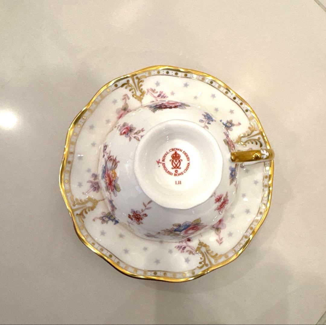 ロイヤルクラウンダービー 新品未使用 ケーキ皿、カップアンドソーサー 6客セット