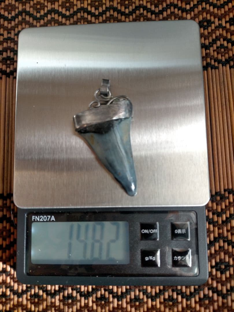 化石 サメの歯　メガロドン　 銀925 ヘッドのみ 未使用