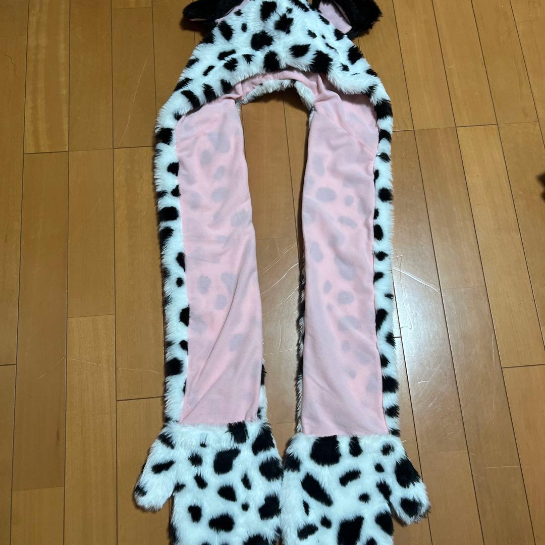 ディズニー　101匹のわんちゃん　マフラーキャップ　ファンキャップ