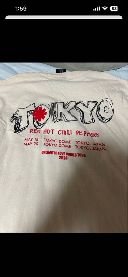 【限定品、希少品】レッド・ホット・チリ・ペッパーズ東京ドームツアー限定Tシャツ