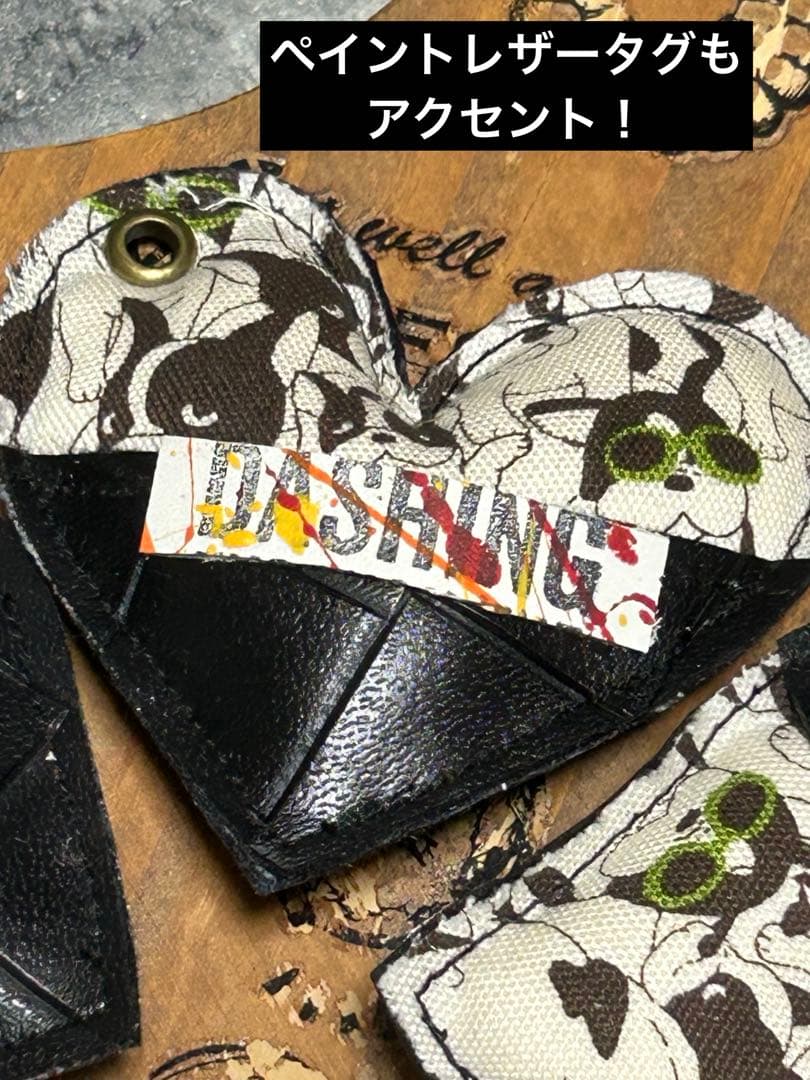 ぷっくりちびハート合皮　ファンキーブルちゃんNo.292