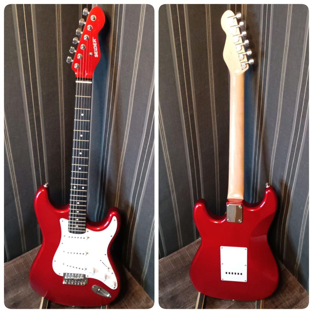 美品 初心者 ビギナー エレキギター ストラトキャスター ST 赤 レッド