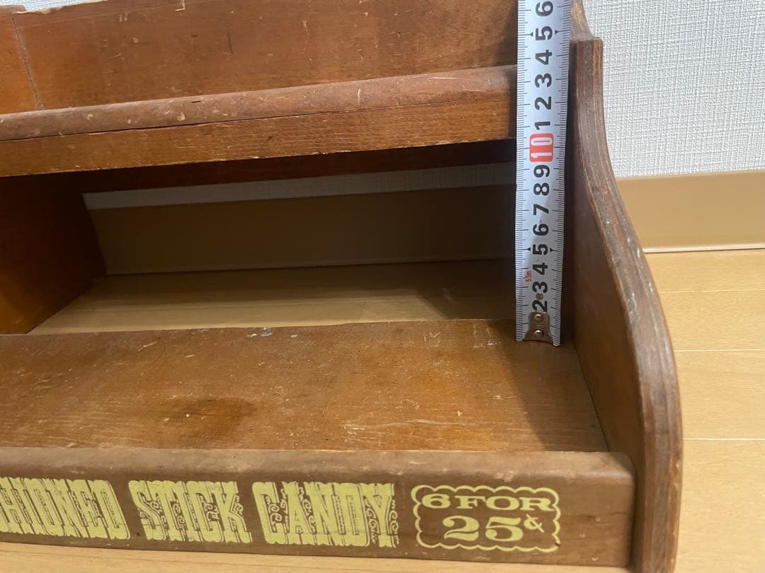 アンティーク木製棚オールドファッションスティックキャンディ販売用ラックケロッグ