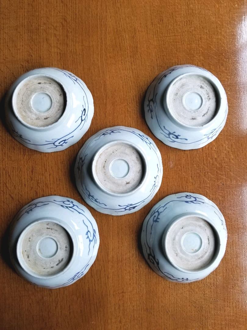 古伊万里（江戸期）◆ 上手のなます皿 ◆ 5枚組