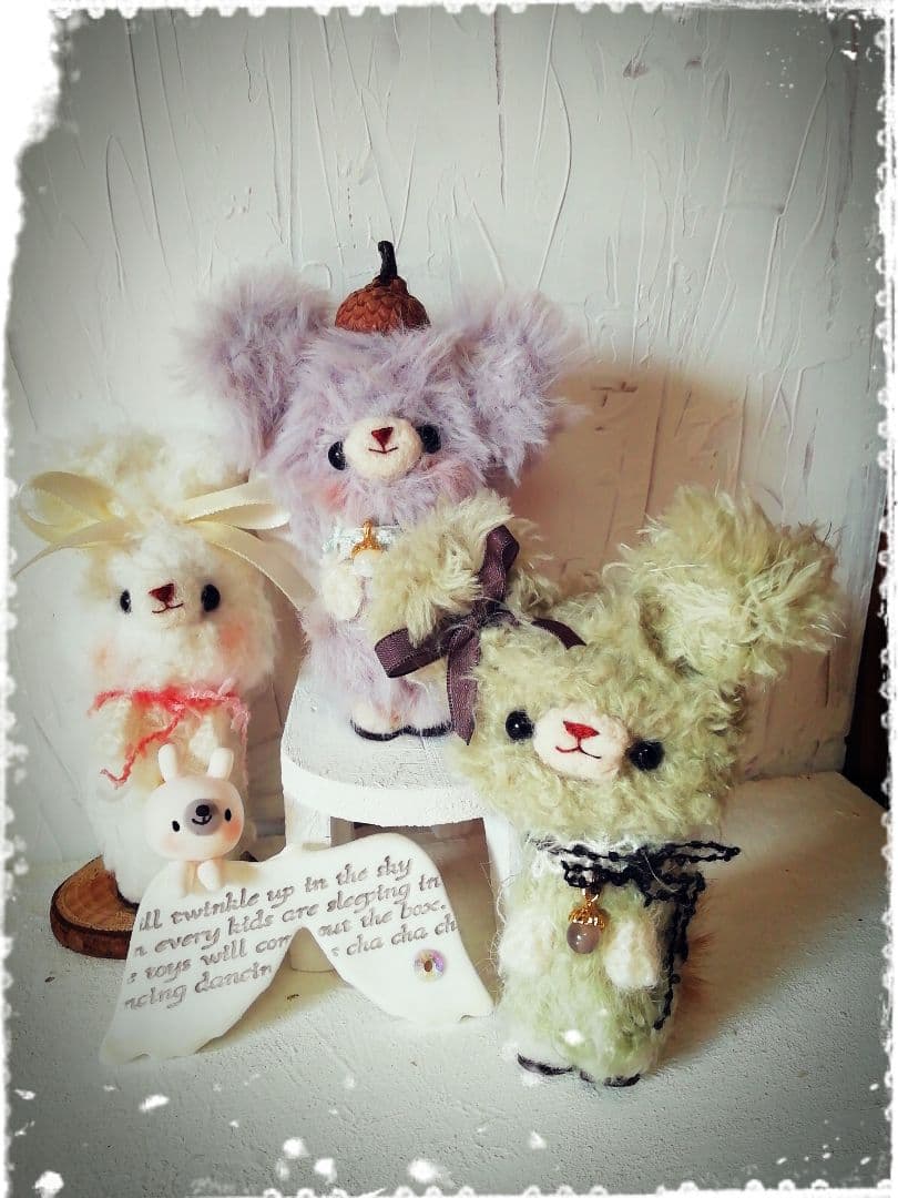 野ねずみさん♫編みぐるみ＋天使の羽飾り